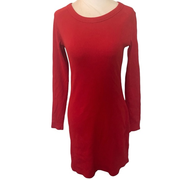 Everlane The Ribbed Red mini dress - Picture 3 of 13